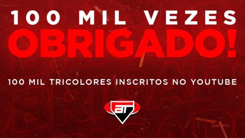 Arquibancada Tricolor chega a 100 mil inscritos no YouTube e sorteia camisa do SPFC; participe
