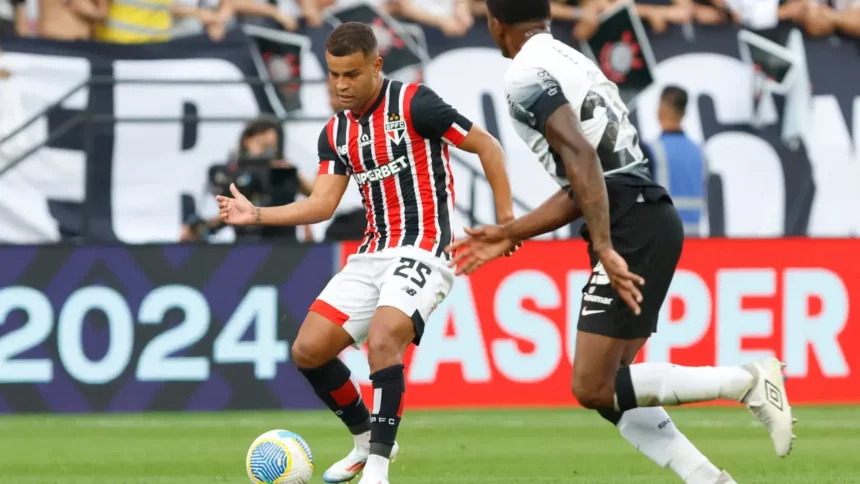 São Paulo tem quatro jogadores pendurados contra o Cuiabá